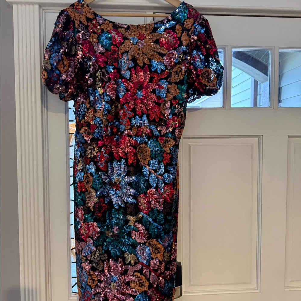 Ivy City Floral Sequin Dress